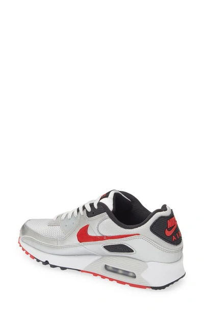 Shop Nike Air Max 90 Sneaker In Photon Dust/ University Red
