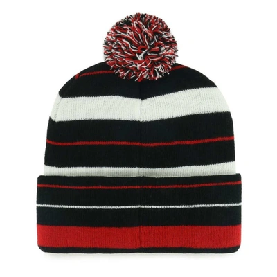 Shop 47 ' Black Atlanta Falcons Powerline Cuffed Knit Hat With Pom