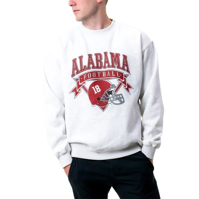 Shop Established & Co. Ash Alabama Crimson Tide Logo Pullover Sweatshirt