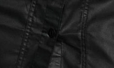 Shop Asos Design Coated Denim Mindress In Black