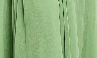 Shop Asos Design Floral & Lattice Detail Tie Waist Maxi Dress In Dark Green