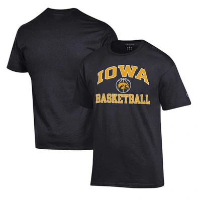 Shop Champion Black Iowa Hawkeyes Basketball Icon T-shirt