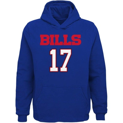 Shop Outerstuff Youth Josh Allen Royal Buffalo Bills Mainliner Player Name & Number Pullover Hoodie