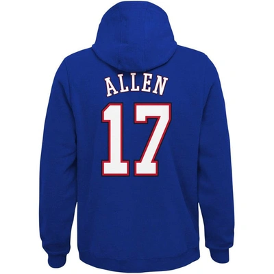 Shop Outerstuff Youth Josh Allen Royal Buffalo Bills Mainliner Player Name & Number Pullover Hoodie