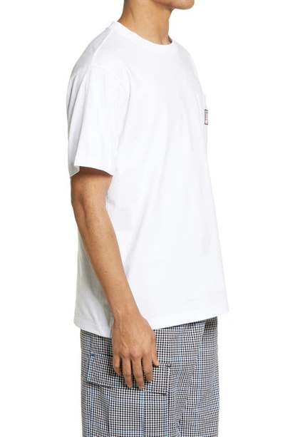 Shop Obey Point Pocket Logo Organic Cotton T-shirt In White