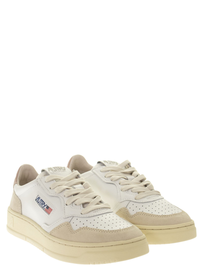 Shop Autry Medalist Low Leather And Suede Sneakers