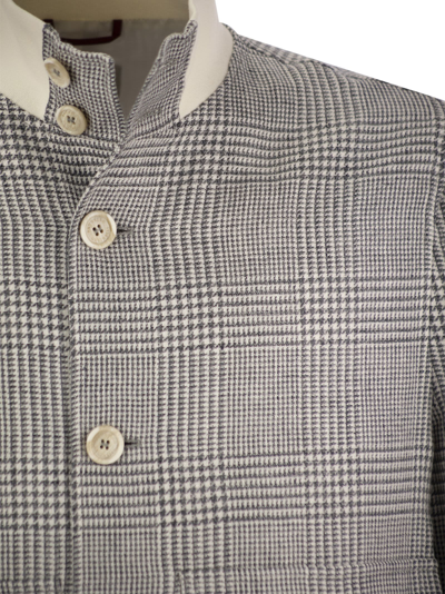 Shop Brunello Cucinelli Linen, Wool And Silk Checked Jacket