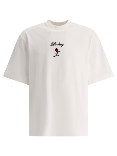 Shop Burberry Logo Rose T Shirt