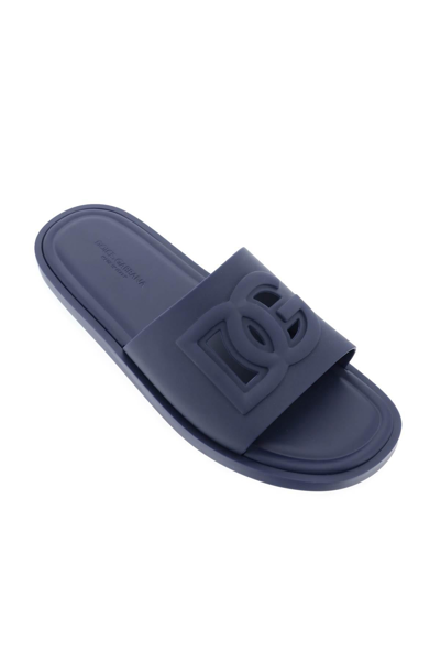 Shop Dolce & Gabbana Dg Rubber Slides