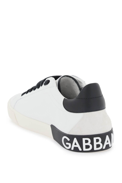 Shop Dolce & Gabbana Nappa Leather Portofino Sneakers