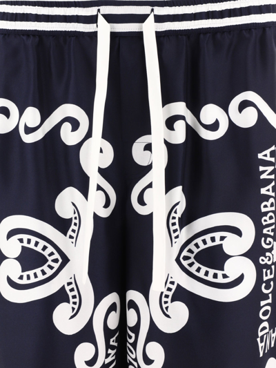 Shop Dolce & Gabbana Silk Shorts With Marina Print