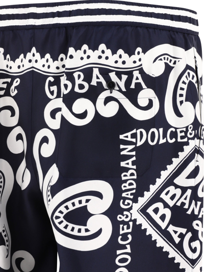 Shop Dolce & Gabbana Silk Shorts With Marina Print
