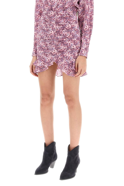 Shop Isabel Marant Milendi Gathered Mini Skirt With Ruuffles