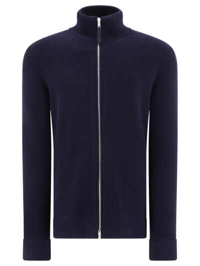 Shop Maison Margiela Knit Zip Up Cardigan