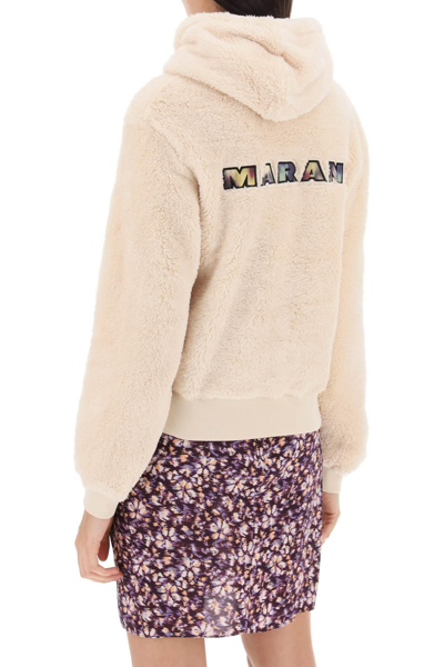 Shop Marant Etoile Isabel  Maeva Hoodie With Logo Embroidery
