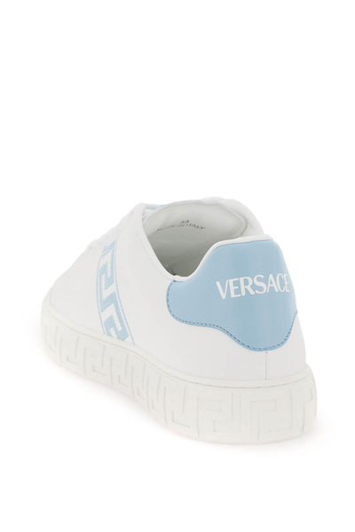 Shop Versace Greca Sneakers With Embroidery