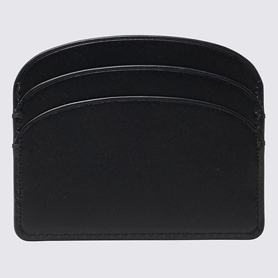 Shop Apc A.p.c. Black Leather Demi-lune Cardholder