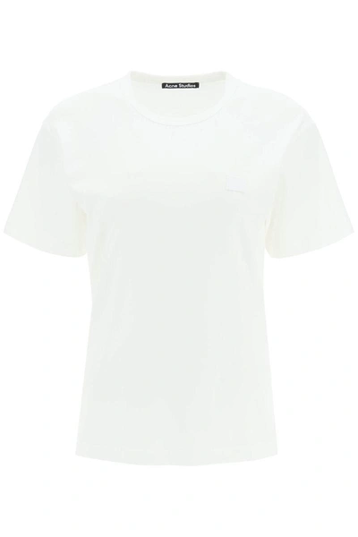 Shop Acne Studios Face Logo T-shirt In White