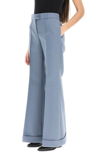 Shop Acne Studios Flared Tailored Pants In Blue