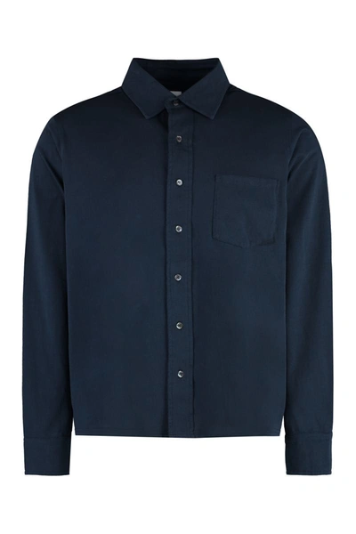 Shop Aspesi Cotton Shirt In Blue