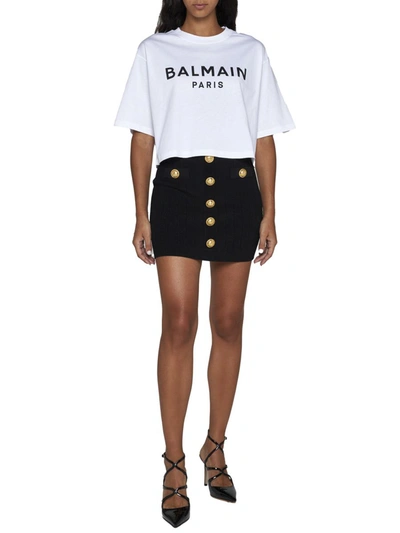 Shop Balmain T-shirts And Polos In White