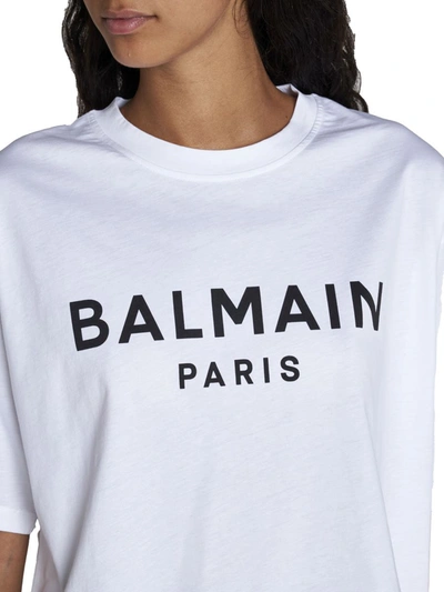 Shop Balmain T-shirts And Polos In White