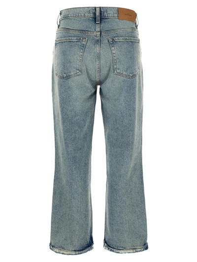 Shop 7 For All Mankind Denim Trouser In Blue