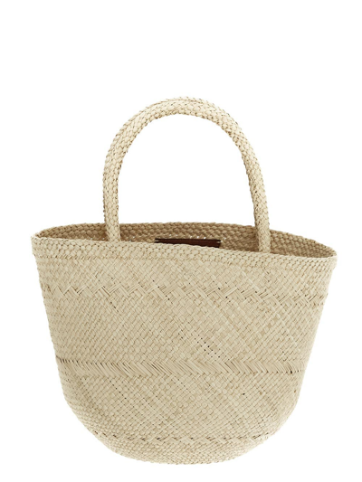 Shop Ulla Johnson Marta Small Basket Bag In Beige