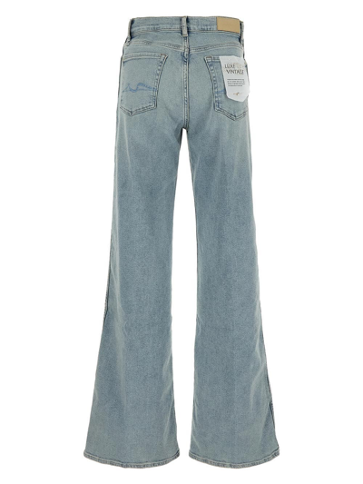 Shop 7 For All Mankind Denim Trouser In Blue