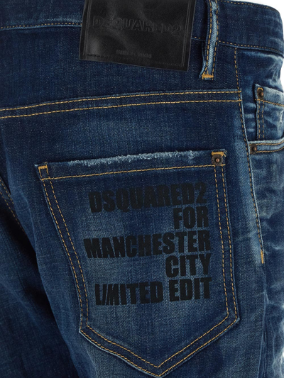 Shop Dsquared2 Manchester City Lmtd.ed. Jean In Blue