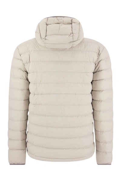 Shop Herno Hooded Bomber In Light Stretch Nylon In Ice