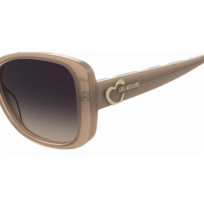 Shop Love Moschino Sunglasses In Beige