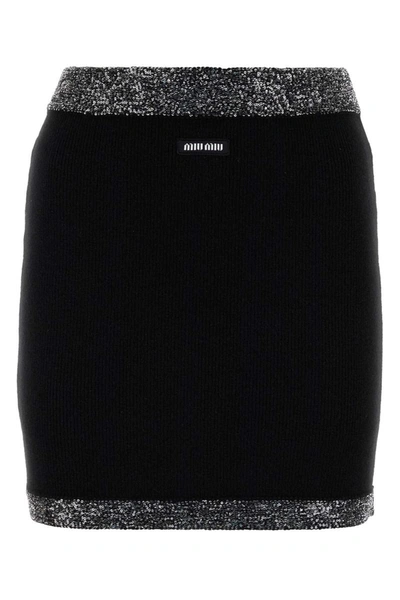 Shop Miu Miu Skirts In Black