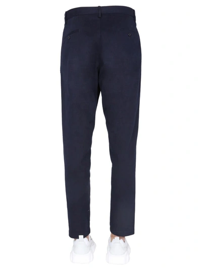 Shop Moschino Symbols Logo Trousers In Blue