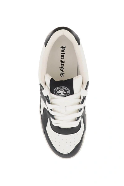 Shop Palm Angels 'palm University' Two-tone Leather Sneakers In Multicolor