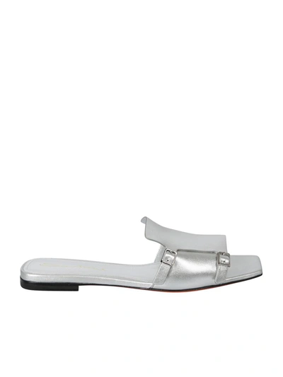 Shop Santoni Sandals In Grey