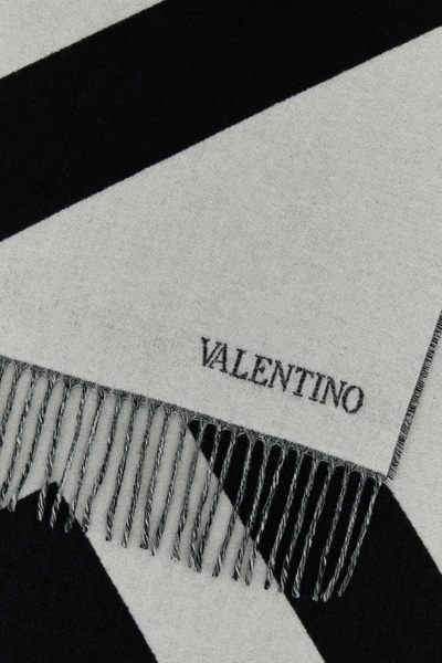 Shop Valentino Garavani Scarves And Foulards In Avorionero