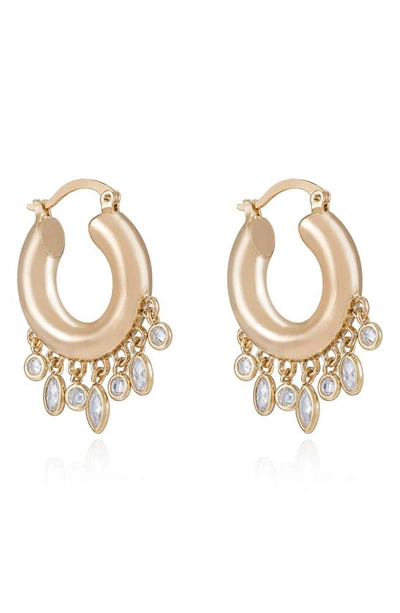 Shop Ettika Bezel Shaker Hoop Earrings In Gold