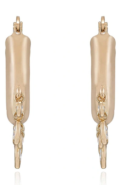 Shop Ettika Bezel Shaker Hoop Earrings In Gold