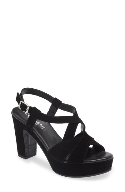 Shop Cordani Tahlia Strappy Platform Sandal In Crosta Nero