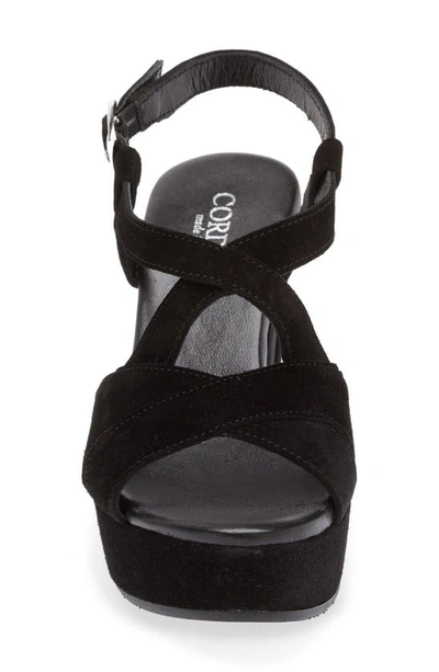 Shop Cordani Tahlia Strappy Platform Sandal In Crosta Nero