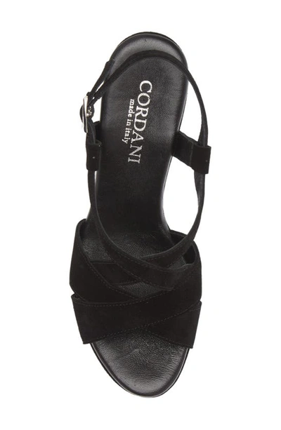 Cordani Tahlia Strappy Platform Sandal In Crosta Nero