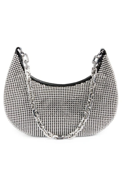 Shop Marc Jacobs The Rhinestone Small Curve Bag In Crystals