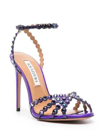 Shop Aquazzura Sandals In Ultra Purple