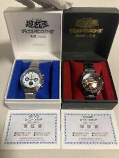 Pre-owned Seiko Yu-gi-oh Yugioh Watch Blue-eyed White Dragon/red-eyes Black Flare Dragon
