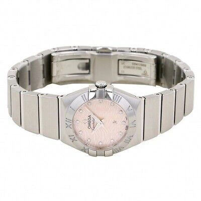Pre-owned Omega Constellation 123.10.24.60.57.002 Pink Diamond Women's Watch In Box