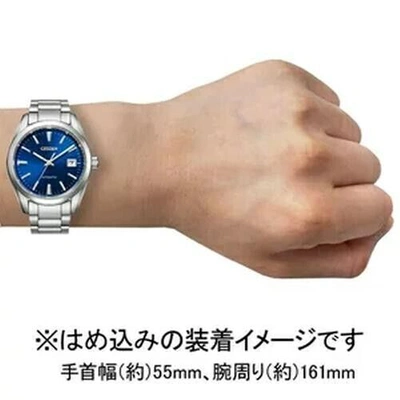 Pre-owned Citizen Nb1050-59l  Collection Mechanical Classical Line Mens' Watch Blue