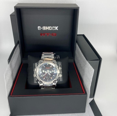 Pre-owned Casio G-shock Mtg-b3000d-1ajf Silver Bluetooth Solar Men's Watch In Box