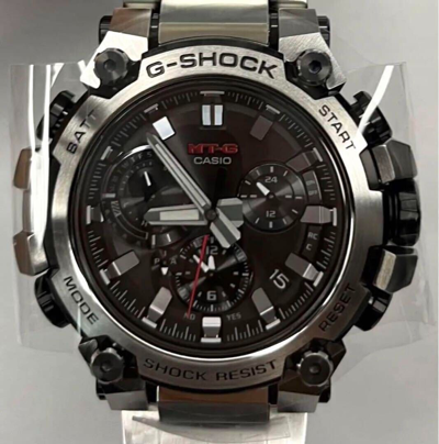 Pre-owned Casio G-shock Mtg-b3000d-1ajf Silver Bluetooth Solar Men's Watch In Box