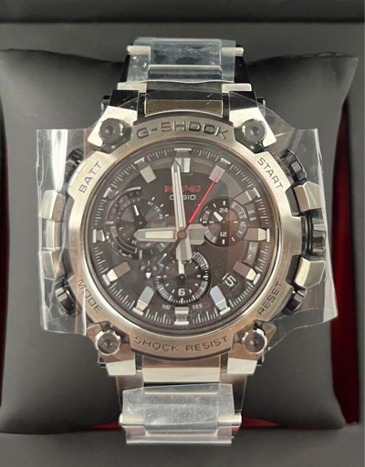 Pre-owned Casio G-shock Mtg-b3000d-1ajf Silver Bluetooth Solar Men's Watch In Box